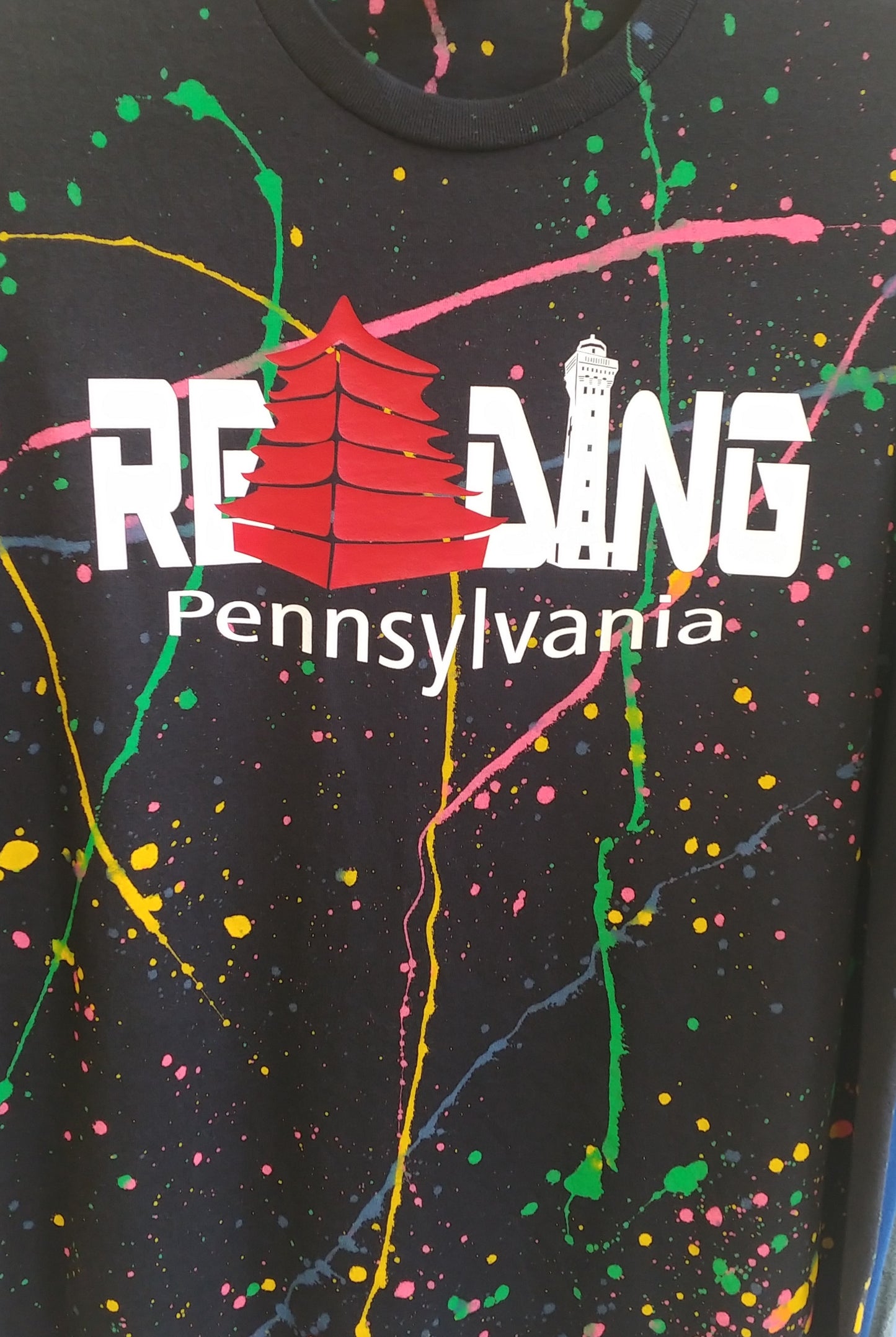 Camisa Lectura Splatter Negra