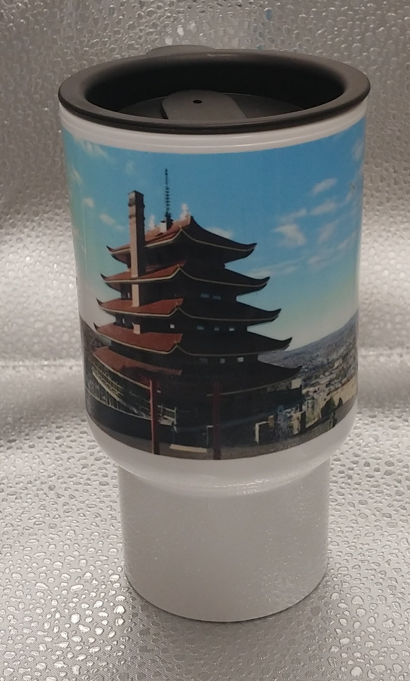 Taza de viaje Pagoda de lectura de 15 oz
