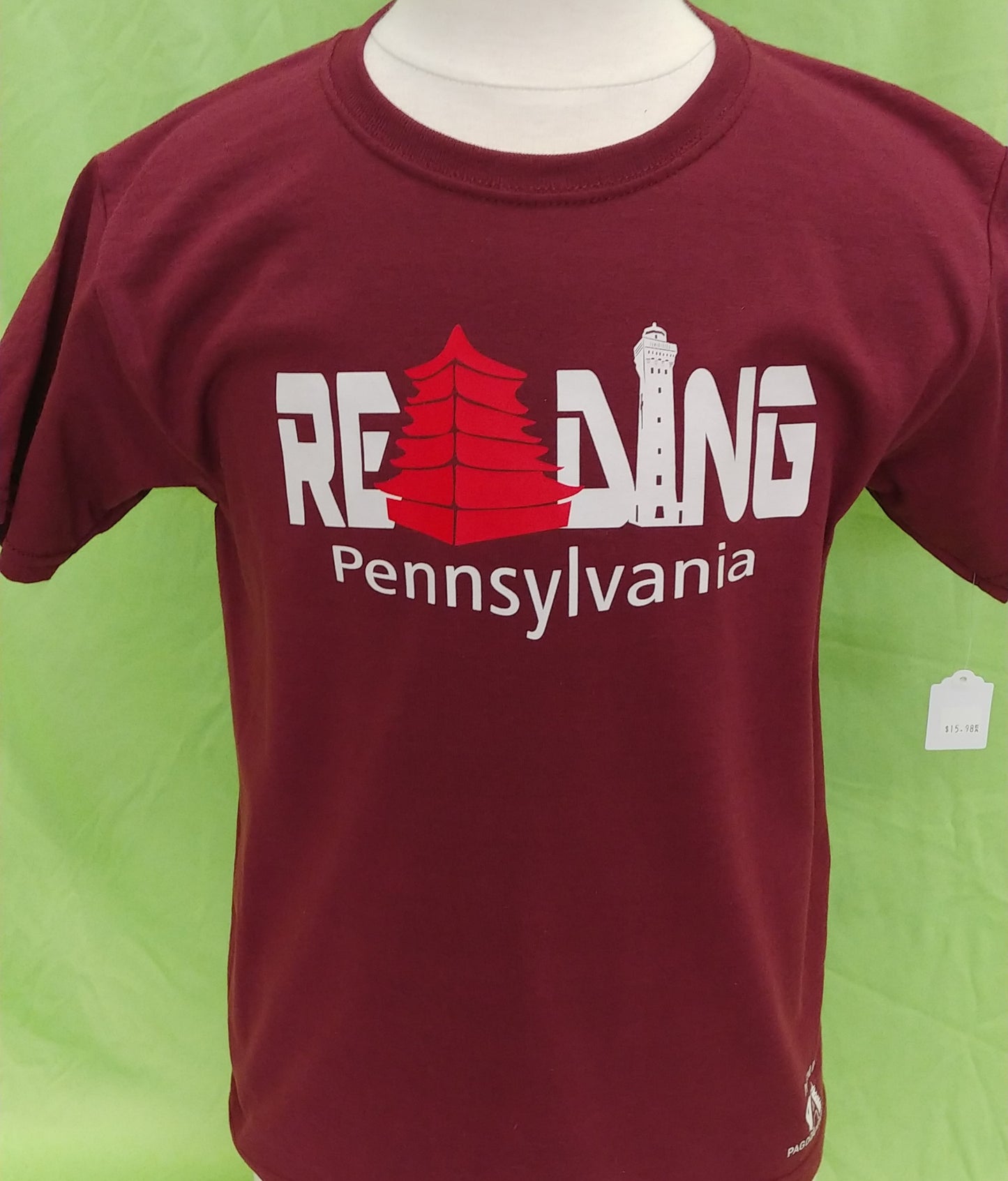 Reading T-Shirt Youth Maroon