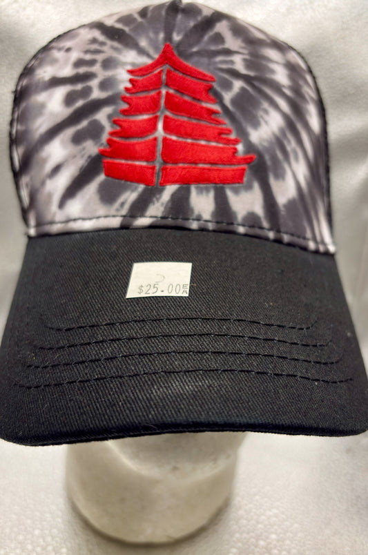 Pagoda Black and Gray Spider Cap