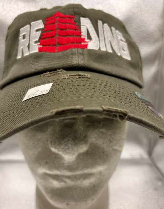 Reading Distressed Olive Trucker Cap