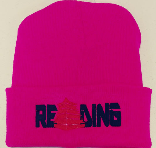 Reading Knit Hat Bright Pink