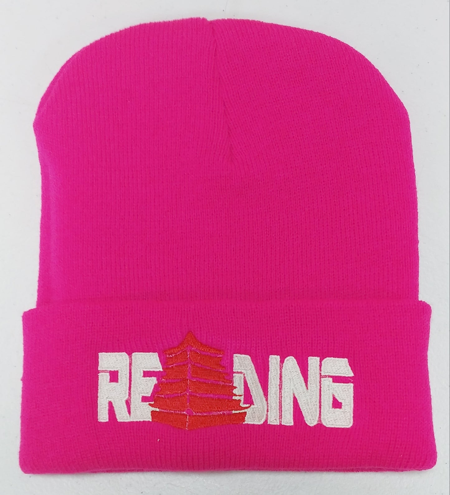 Reading Knit Hat Bright Pink