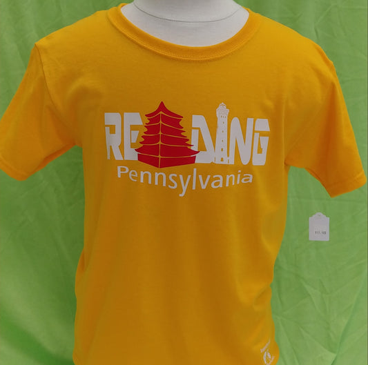 Reading T-Shirt Youth Gold