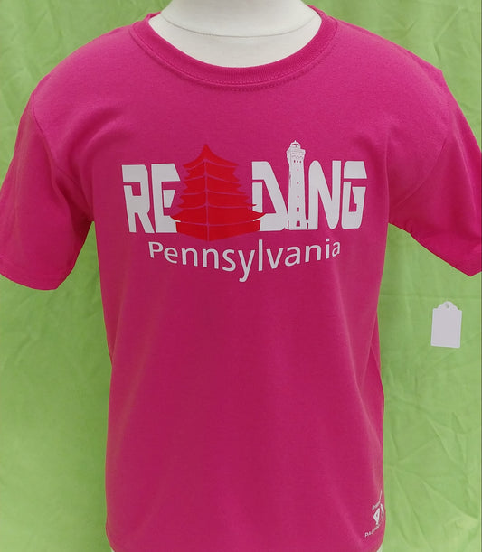 Reading T-Shirt Youth Bright Pink