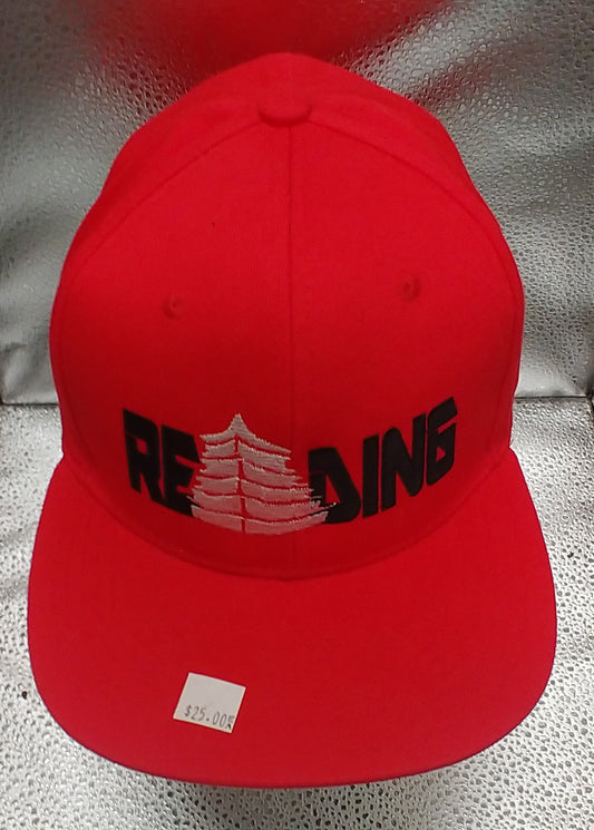 Reading Cap Red Reverse Flat Brim