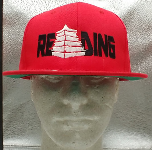 Reading Cap Red Reverse Flat Brim