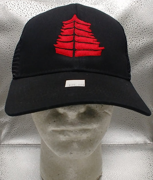 Pagoda Black Trucker Cap