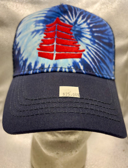 Pagoda Blue Tie Dye Trucker Cap