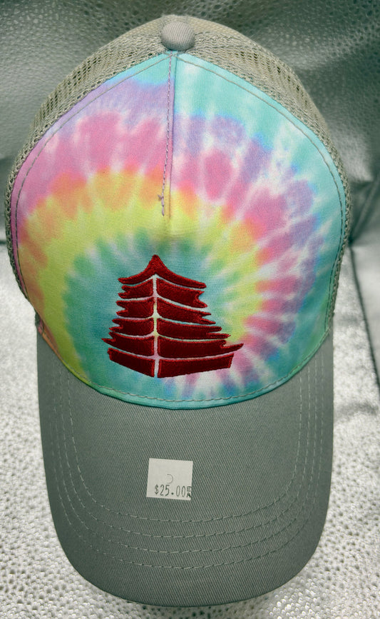 Pagoda Pastel Tie Dye Trucker Cap
